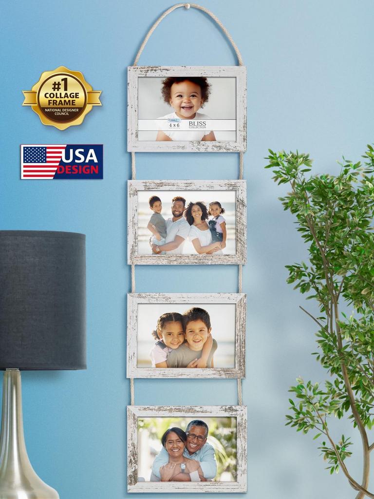 ICONA BAY 4IN X 6IN HANGING PICTURE FRAME SET