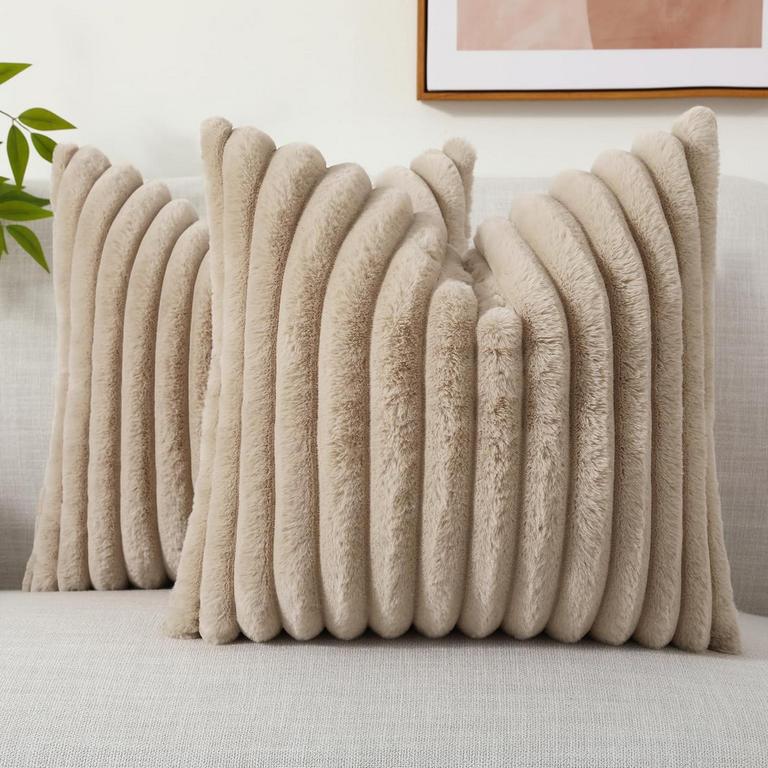 DECORUHOME 24IN THROW PILLOW COVERS 2PK