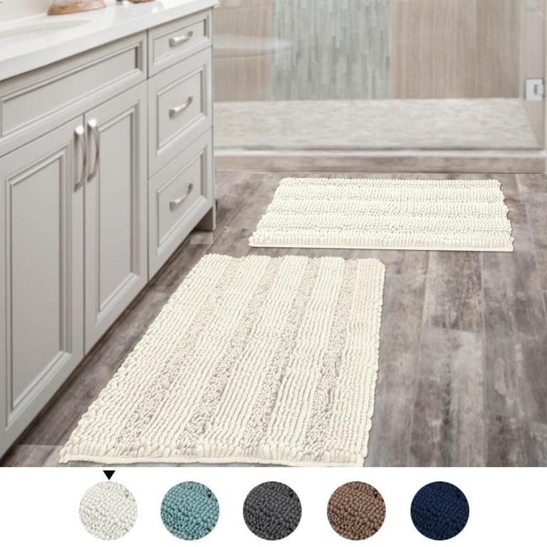 PRIMEBEAU 2PC RUG SET IVORY