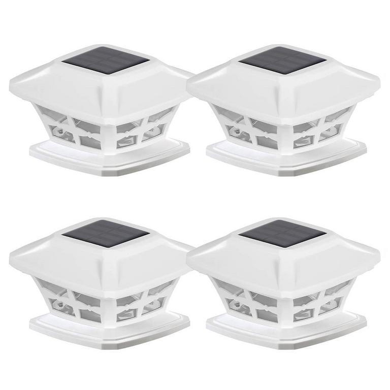 RIROOL 4PK SOLAR POST LIGHTS