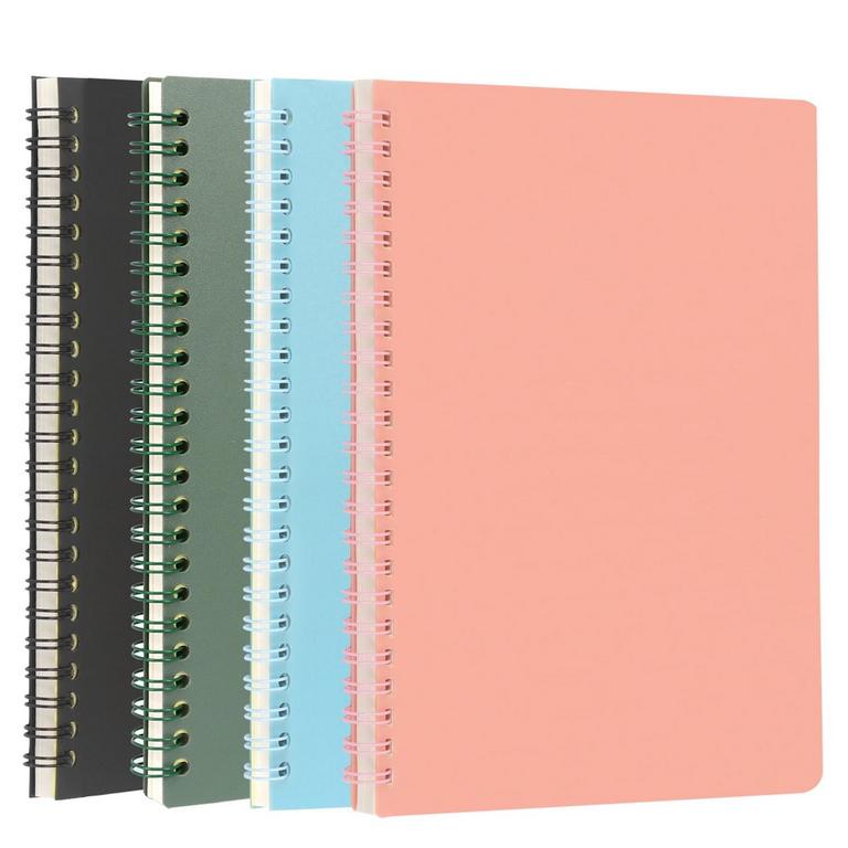 TOPLIVE A5 SPIRAL NOTEBOOKS 4PK
