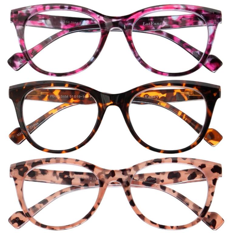 LOTFANCY READING GLASSES +3.5X 3PK