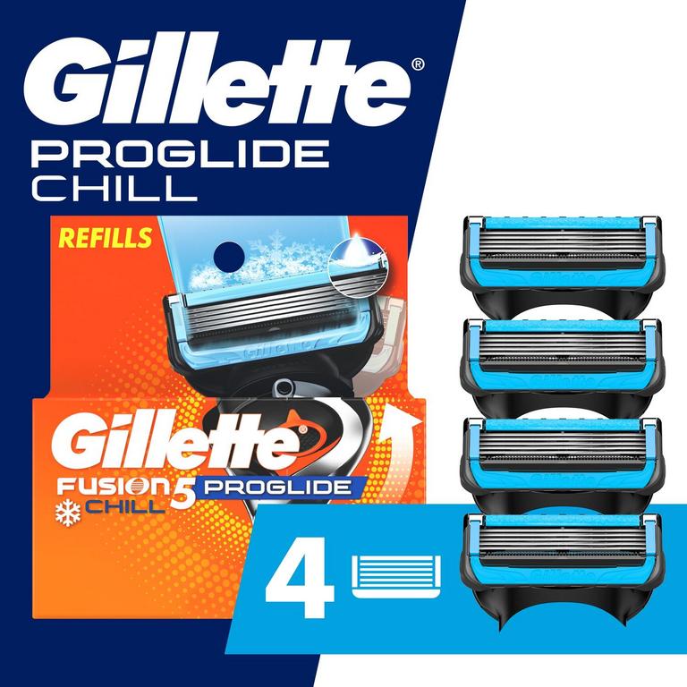 GILLETTE PROGLIDE RAZOR REFILLS 4PK