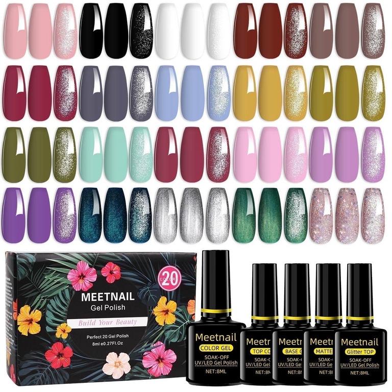 MEETNAIL 24PCS GEL NAIL POLISH SET
