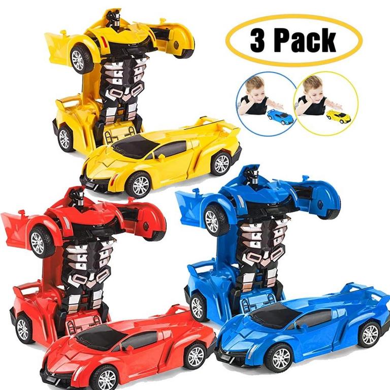 HOMAFUL ROBOT CAR TOY 3PK