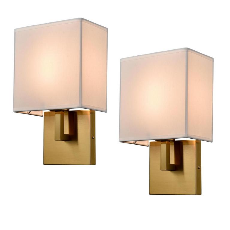 YUBOLE 7IN W GOLD WALL SCONCES 2PK