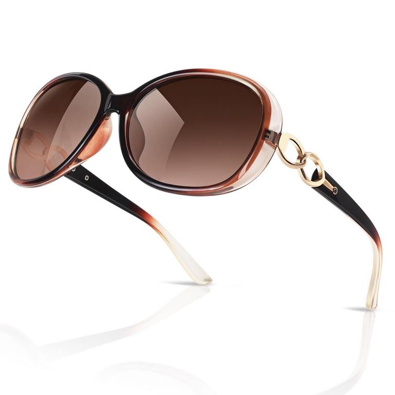 SUNIER OVERSIZED BROWN SUNGLASSES
