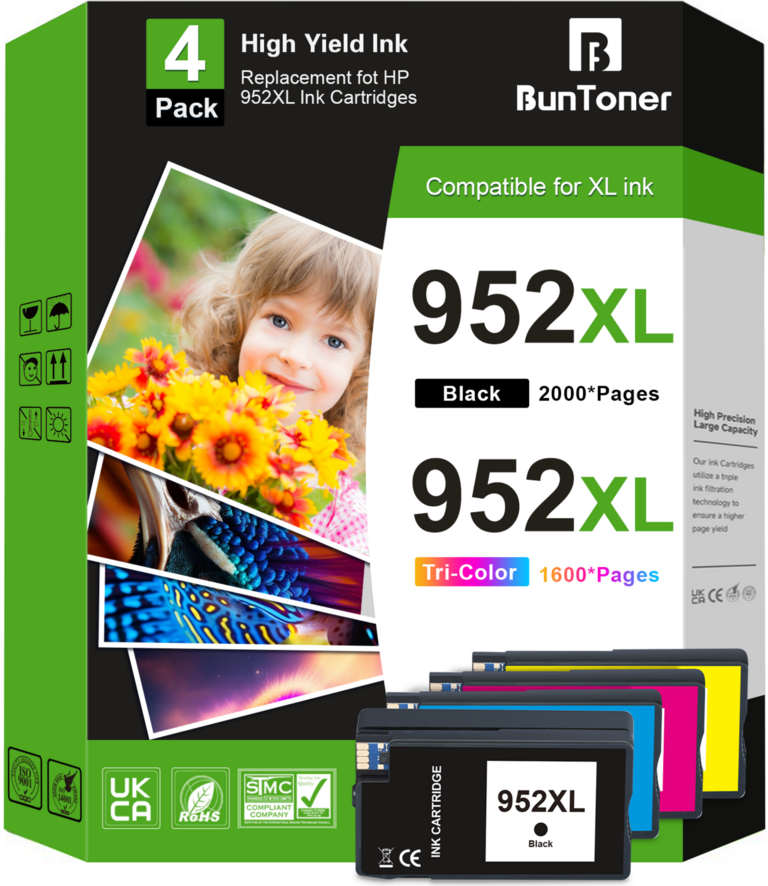 BUNTONER 952 INK CARTRIDGES 4PK