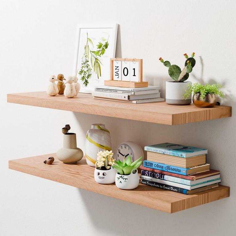LUPWNEKA 36IN FLOATING SHELVES 2PK
