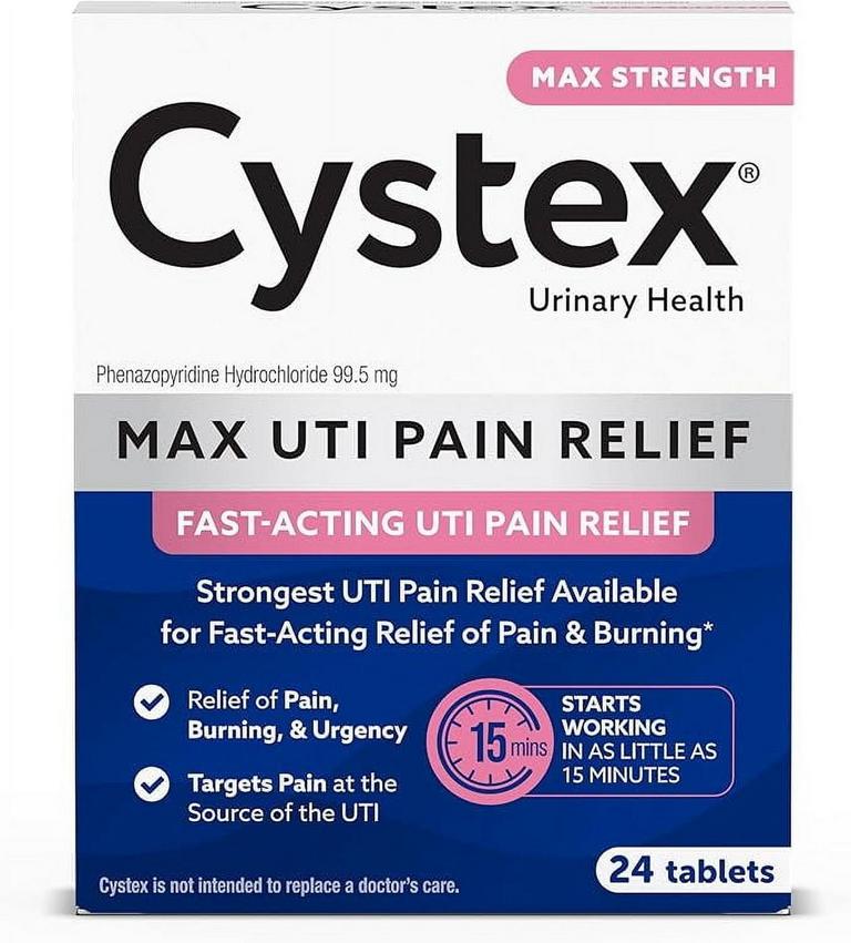 2 CYSTEX 24CT UTI PAIN RELIEF TABLETS
