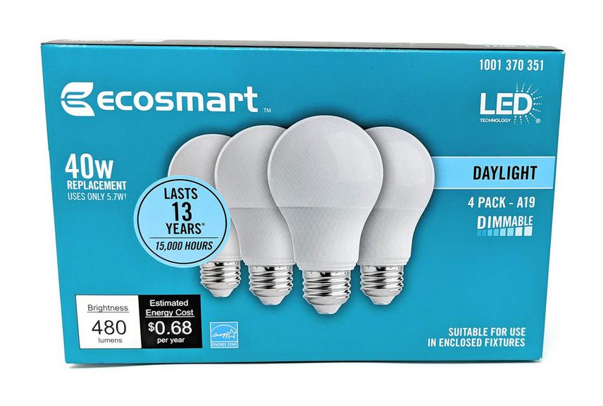 ECOSMART 40W LED LIGHT BULBS 4PK