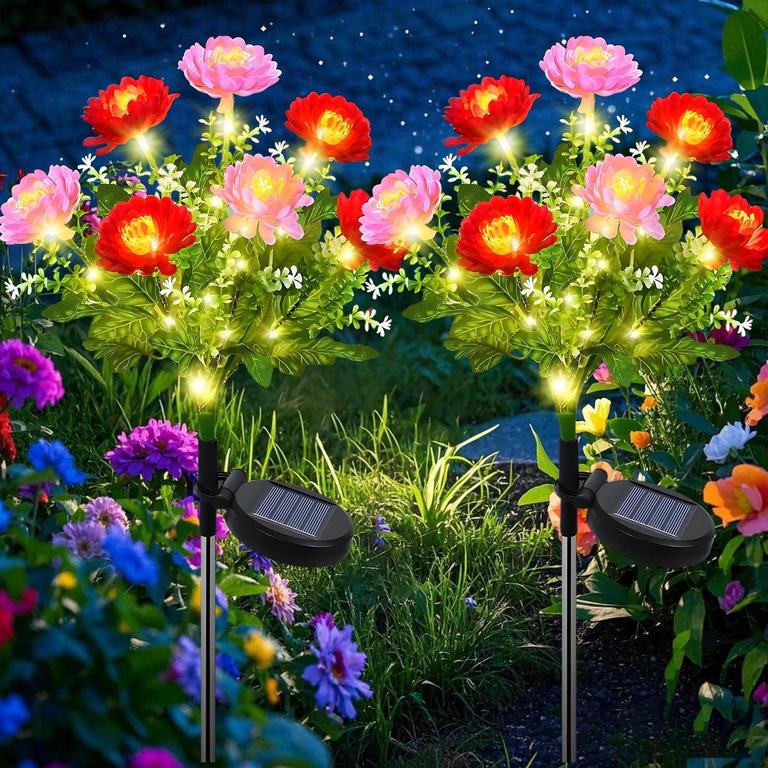 2PK SOLAR FLOWER LIGHTS