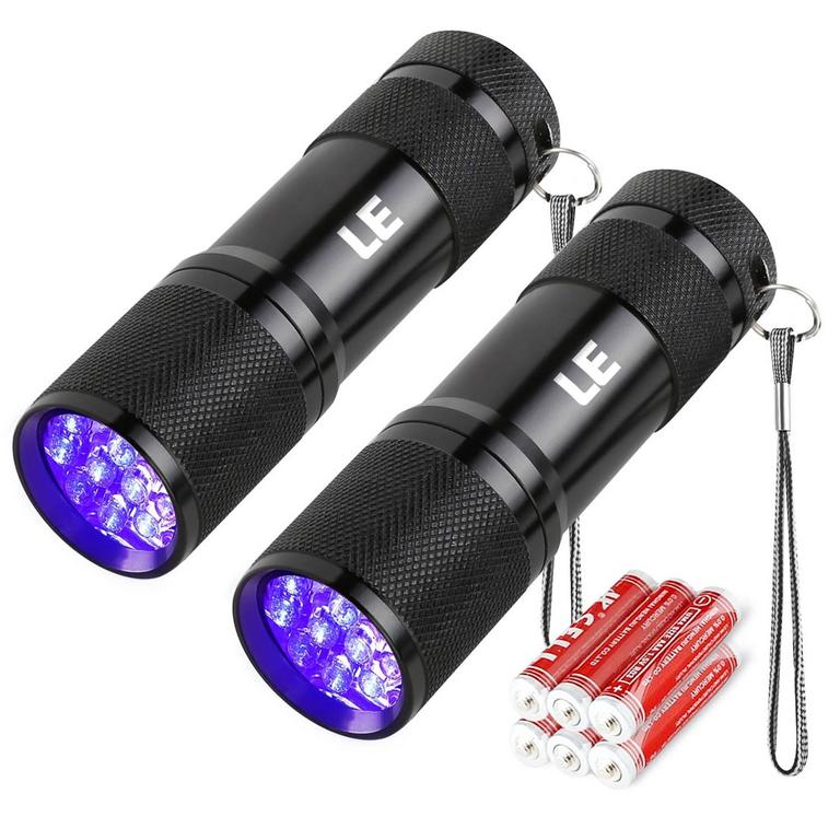 LEPRO 2-PACK UV FLASHLIGHTS