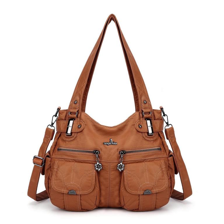 ANGEL KISS TOTE BAG BROWN
