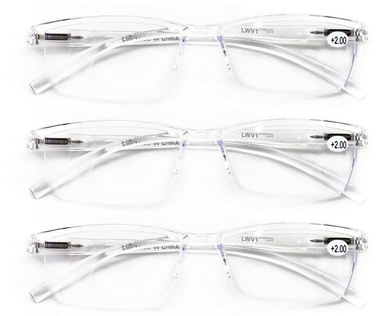 V.W.E. READING GLASSES +3.25X 3PK