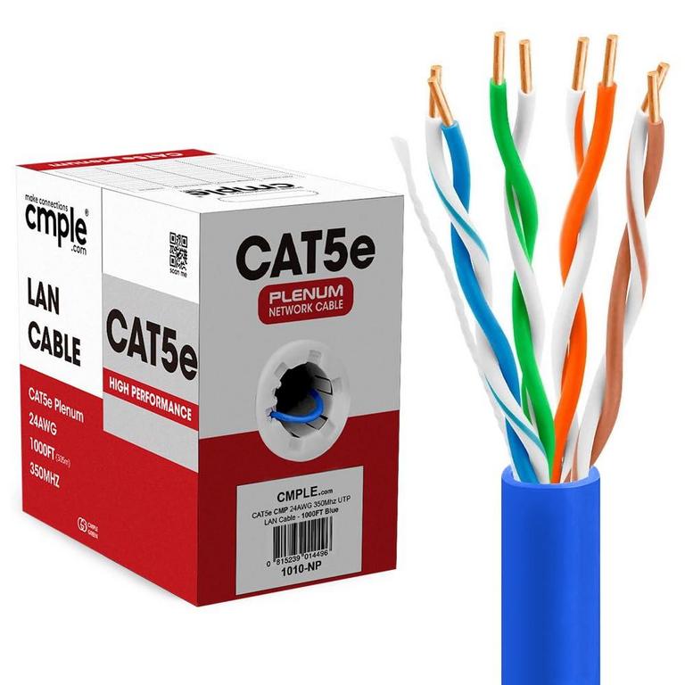 CMPLE CAT5E PLENUM ETHERNET CABLE 1000FT