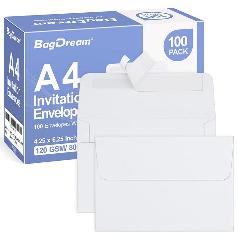 BAGDREAM A4 WHITE ENVELOPES 100PK