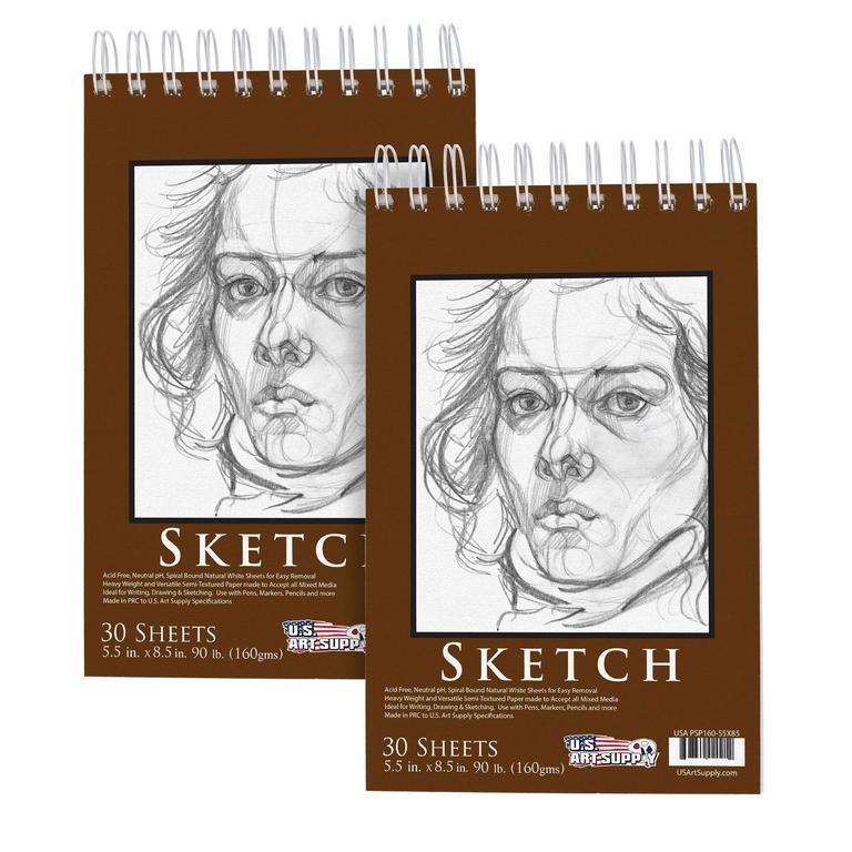 U.S. ART SUPPLY SKETCH PADS 2PK