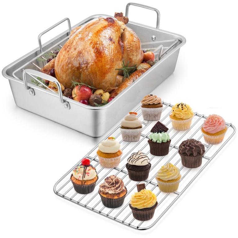 WALCHOICE 17IN ROASTING PAN SET 