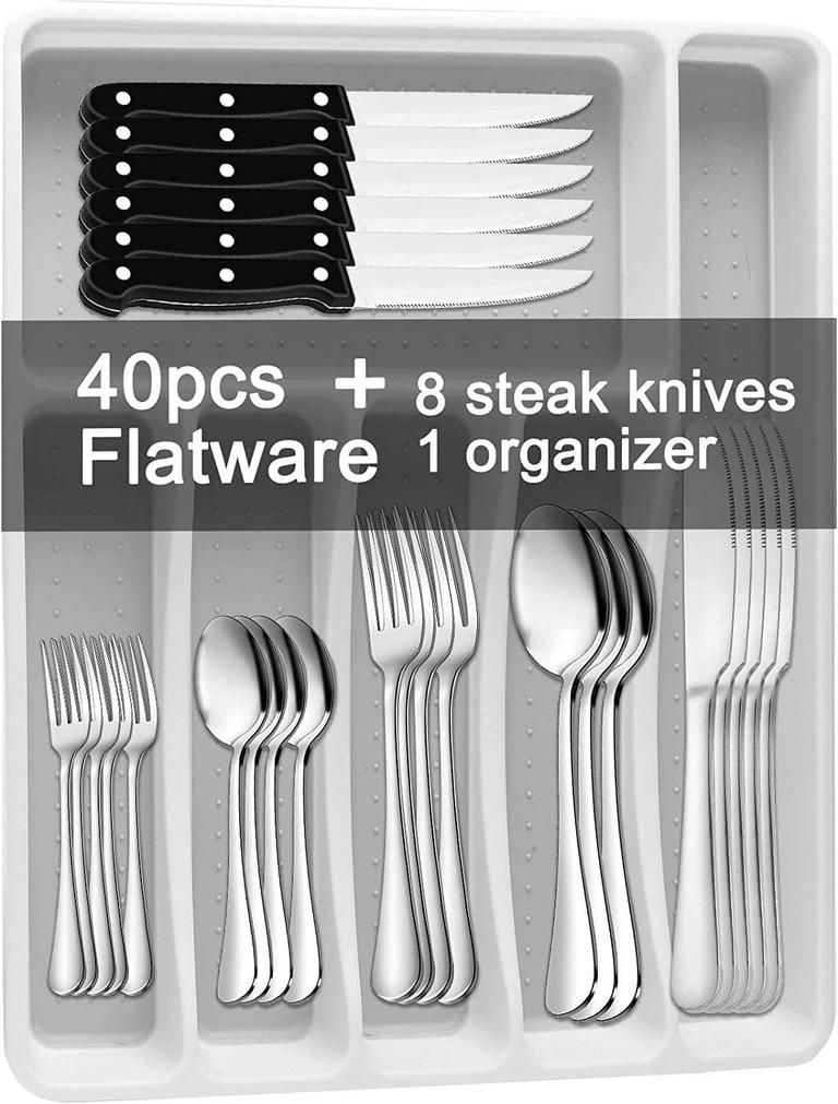 KOSBON 49PC SILVERWARE SET