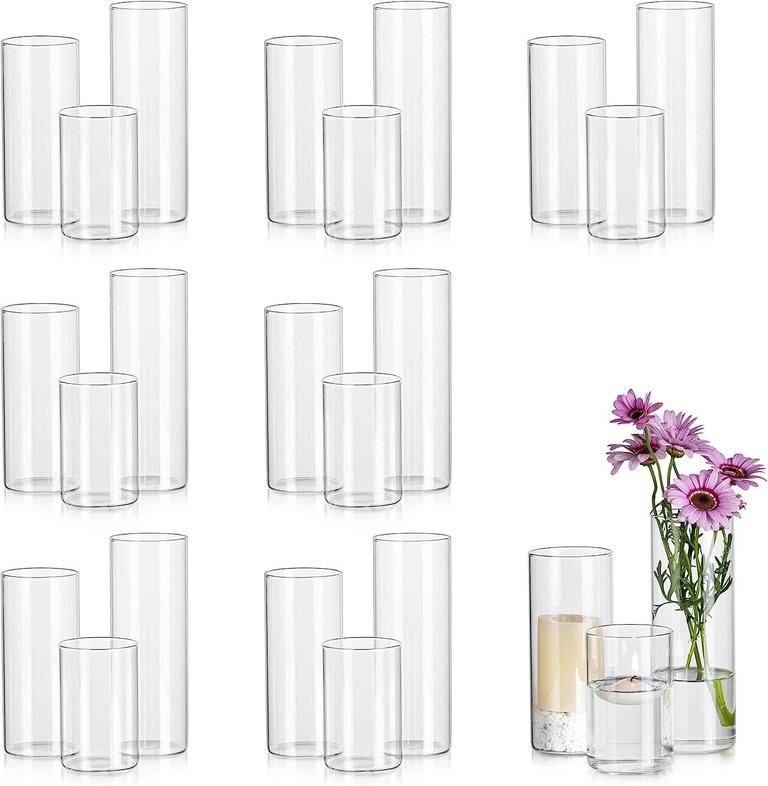 SZIQIQI CLEAR VASES 24PCS