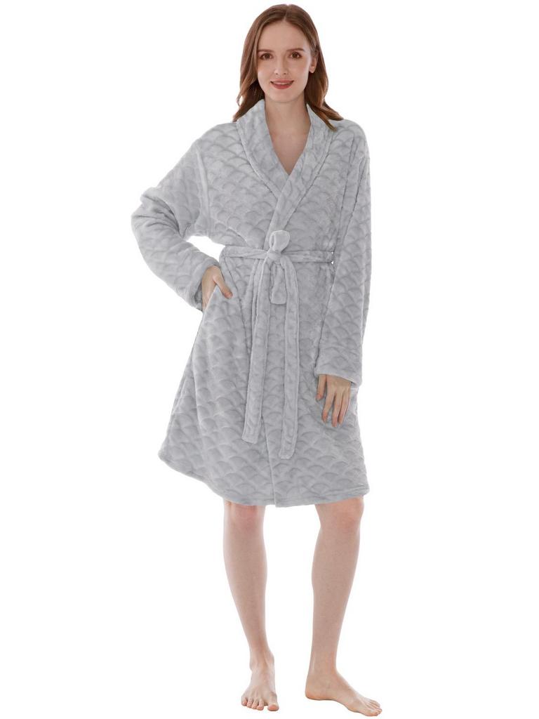 PAVILIA WOMEN L/XL GRAY ROBE