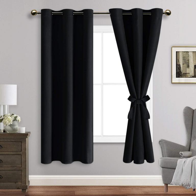 JIUZHEN BLACKOUT CURTAINS 42IN X 63IN 2PK