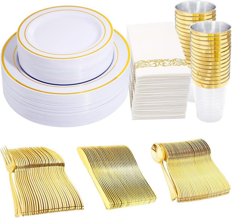 WDF PARTYWARE 350 PCS DINNERWARE SET