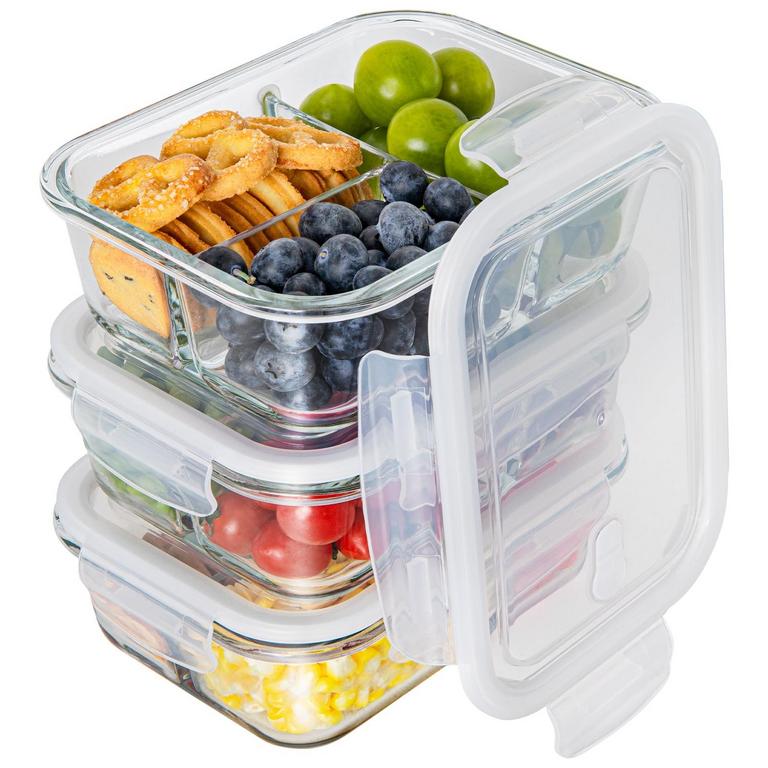 GPED GLASS FOOD STORAGE 3PK