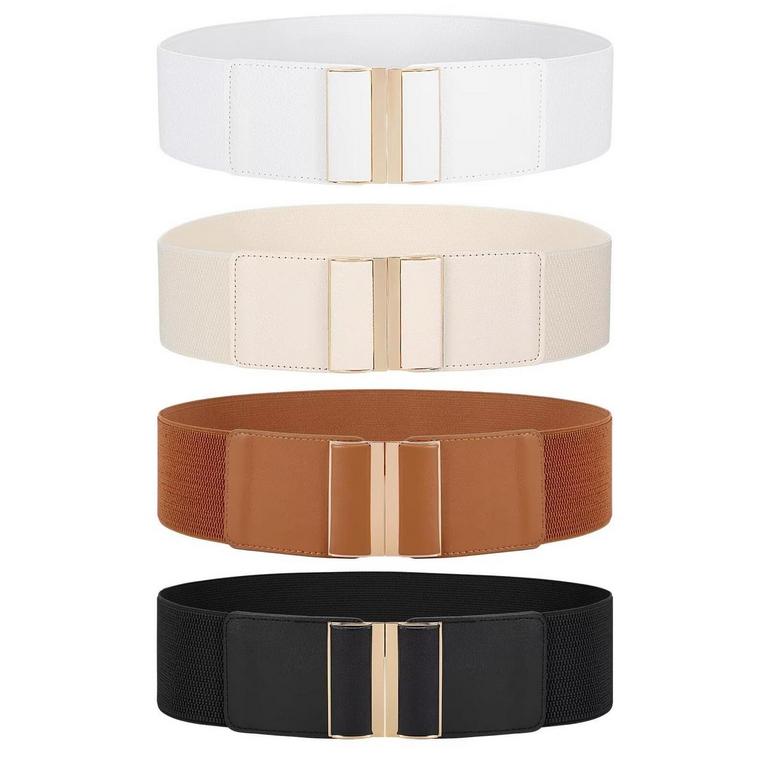 JASGOOD WIDE BELTS WOMEN'S 37IN-41IN 4PK