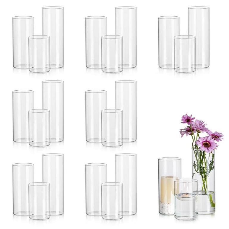 GLASSEAM GLASS VASES SET 24PCS