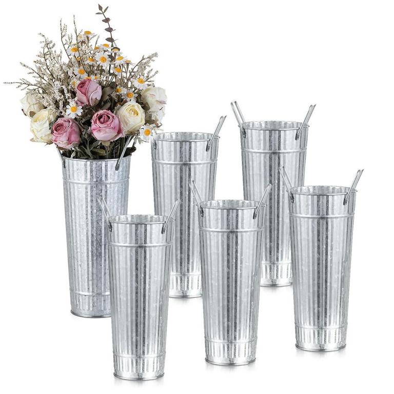 NUPTIO 10.2IN FLOWER BUCKETS 6PK