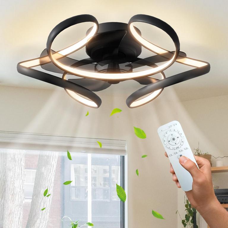 SURNIE CEILING FAN BLACK 22IN
