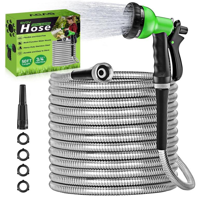 GVDV METAL GARDEN HOSE 50FT