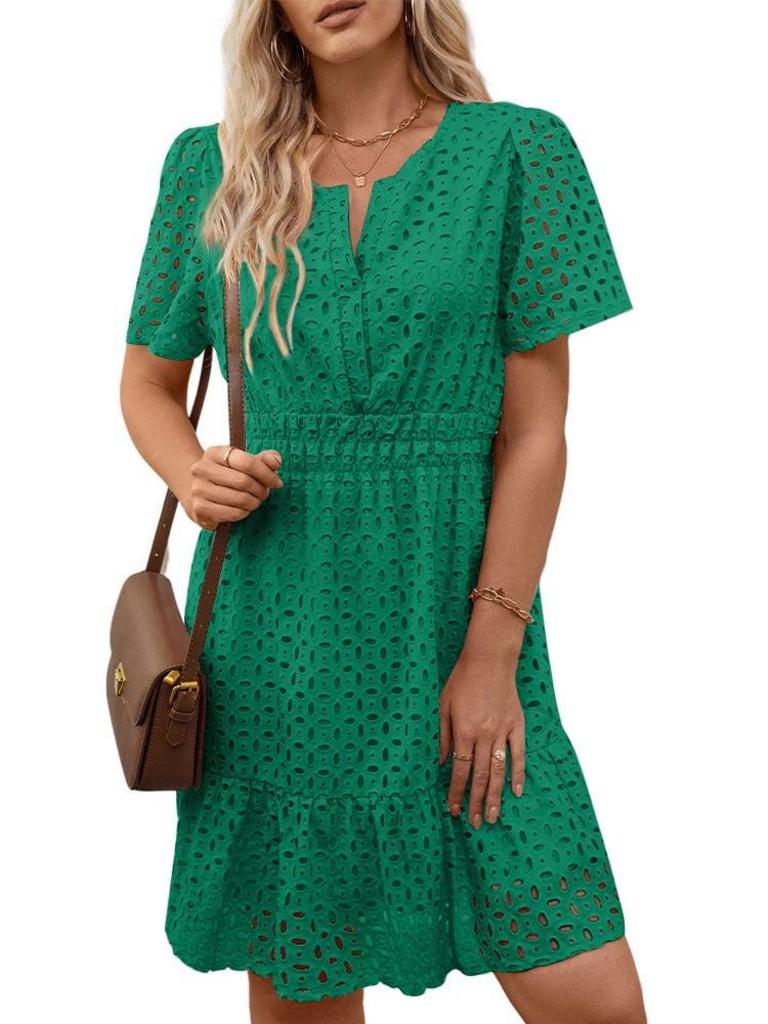 UVN WOMENS VNECK DRESS L