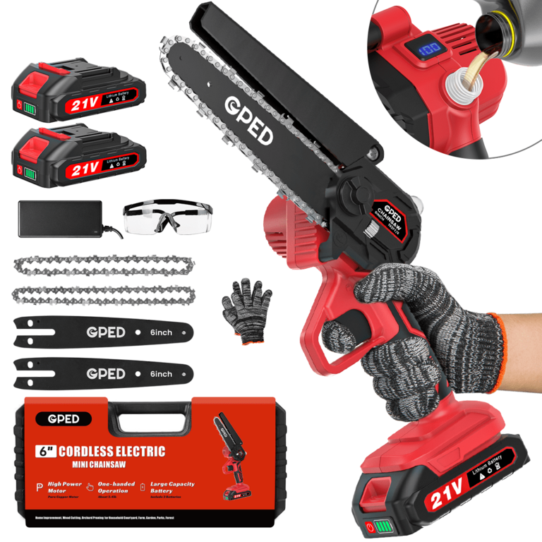 GPED MINI CHAINSAW 6IN CORDLESS