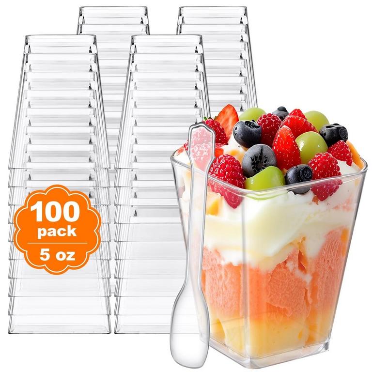 BAGDREAM 5OZ DESSERT CUPS & SPOONS 100PK