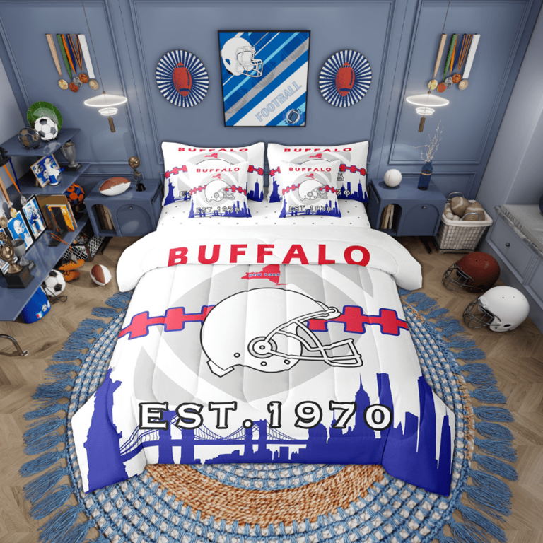 EROSEBRIDAL TWIN FOOTBALL COMFORTER SET