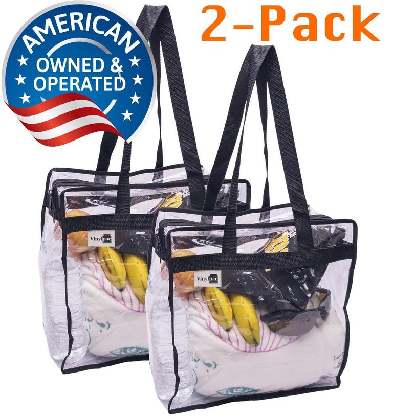 VINYLPAC CLEAR TOTE BAGS 2PK