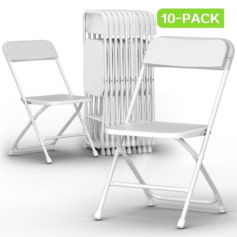 CAPRI WHITE FOLDING CHAIRS 10PK