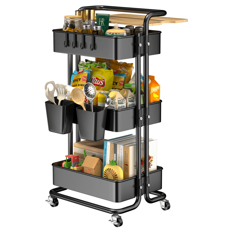 3-TIER ROLLING CART