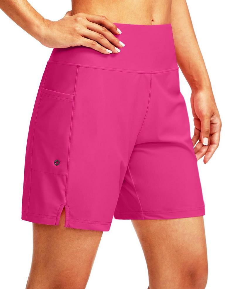 G GRADUAL WOMENS 7IN SWIM SHORTS L
