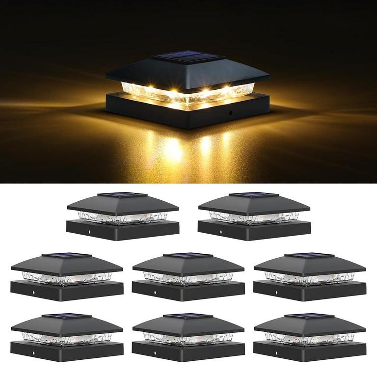 OCEST SOLAR POST CAP LIGHTS 4IN 8PK
