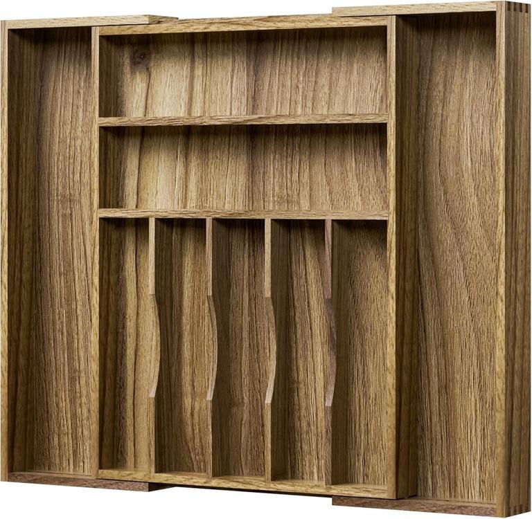 SEMIOCTHOME WOOD SILVERWARE ORGANIZER