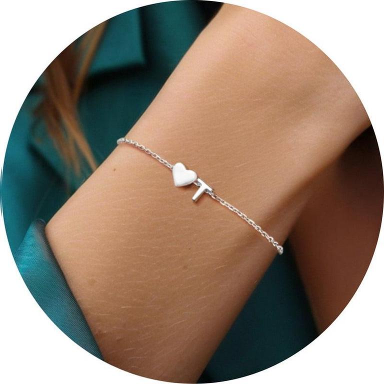 SILVORA WOMEN'S BRACELET LETTER T