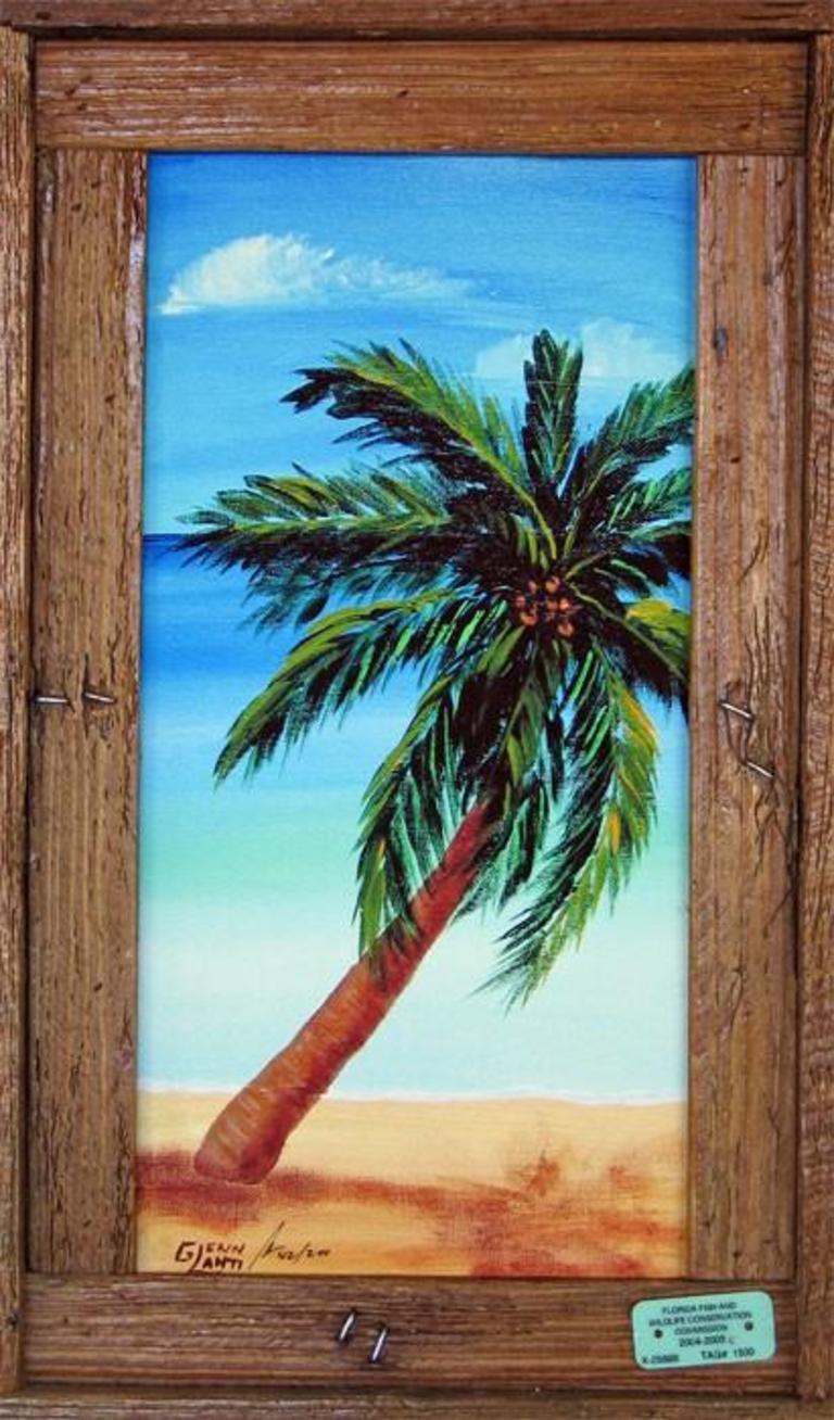 LOBSTER TRAP ART PAINTING 24IN X 32IN