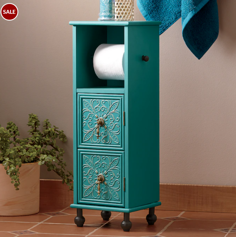 EMBOSSED FLORAL TP STAND