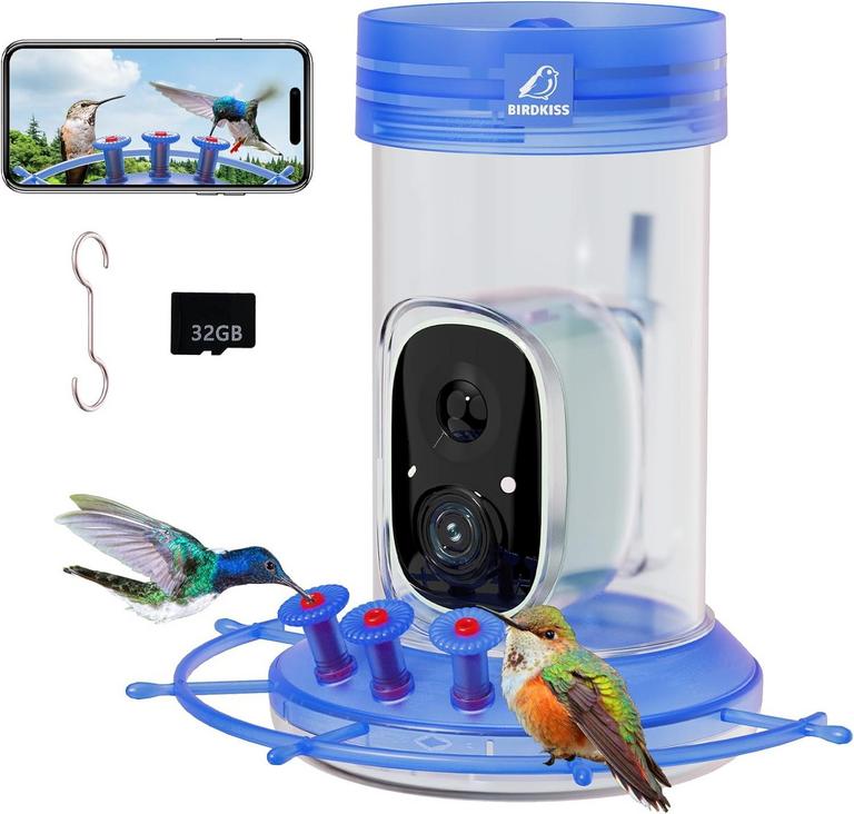 BIRDKISS HUMMINGBIRD FEEDER WITH CAMERA
