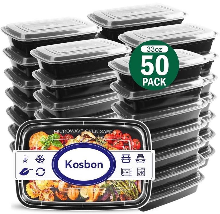 KOSBON 32OZ MEAL PREP CONTAINERS 50PK