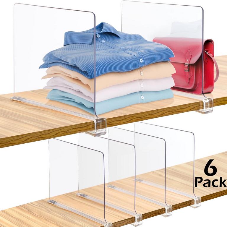 FABULAS ACRYLIC SHELF DIVIDERS 6PK
